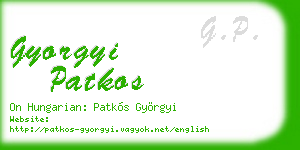 gyorgyi patkos business card
