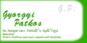 gyorgyi patkos business card